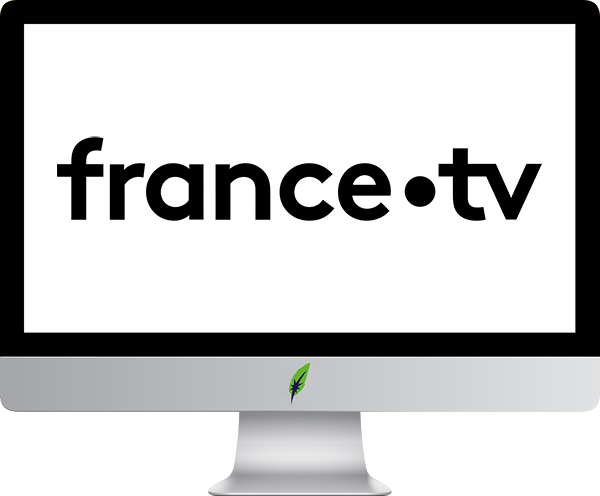 Afbeelding computerscherm met logo France.tv - in kleur op transparante achtergrond - 600 * 496 pixels